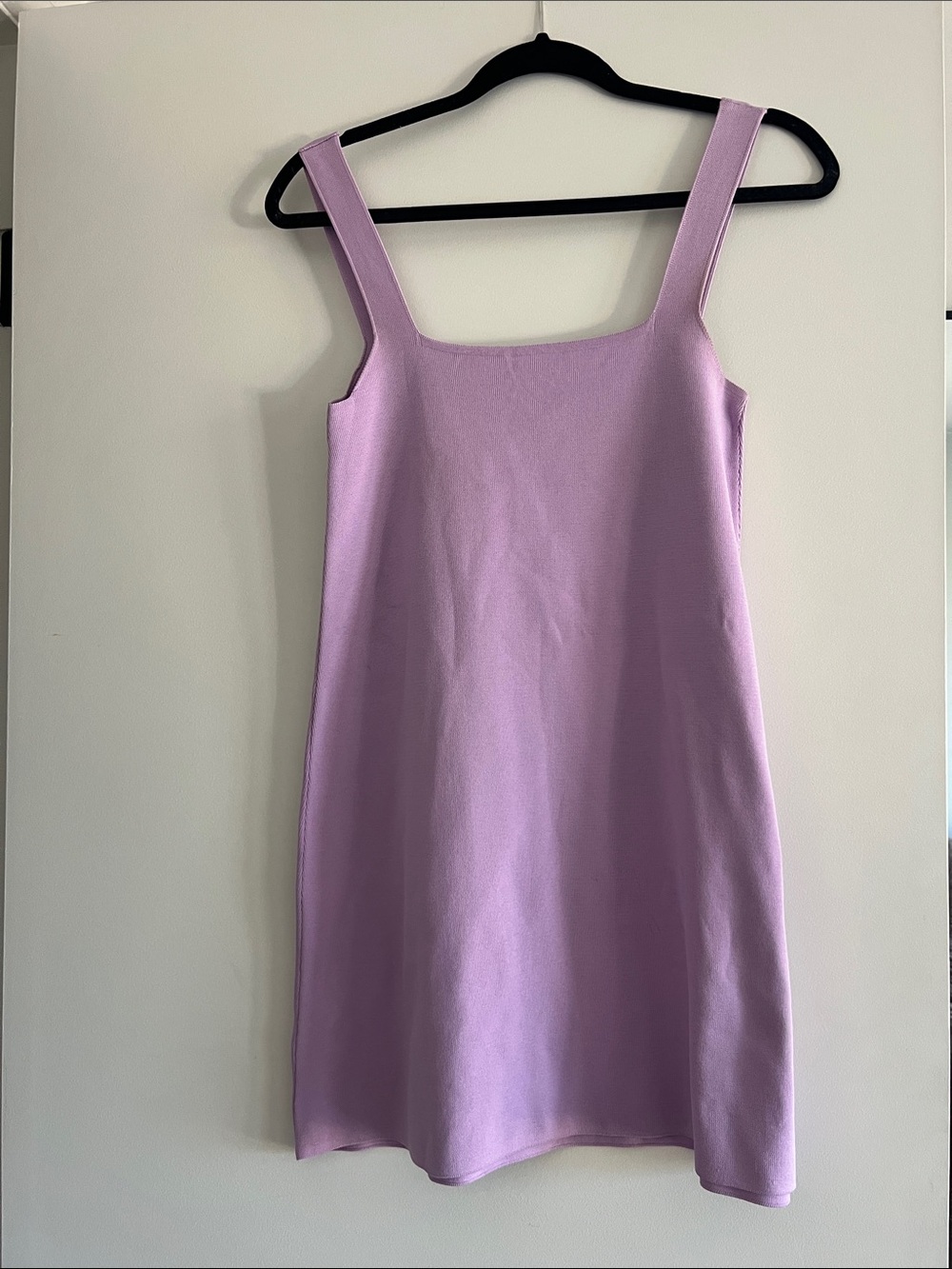 Zara Lilac Square-Neck Mini Dress